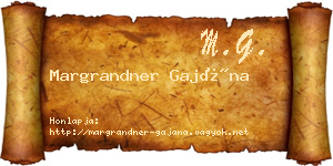 Margrandner Gajána névjegykártya